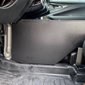 Driver sidewall - stops at factory metal support bracket